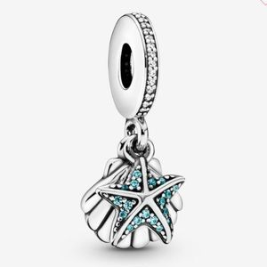 Pandora Starfish and Sea Shell Dangle Charm
